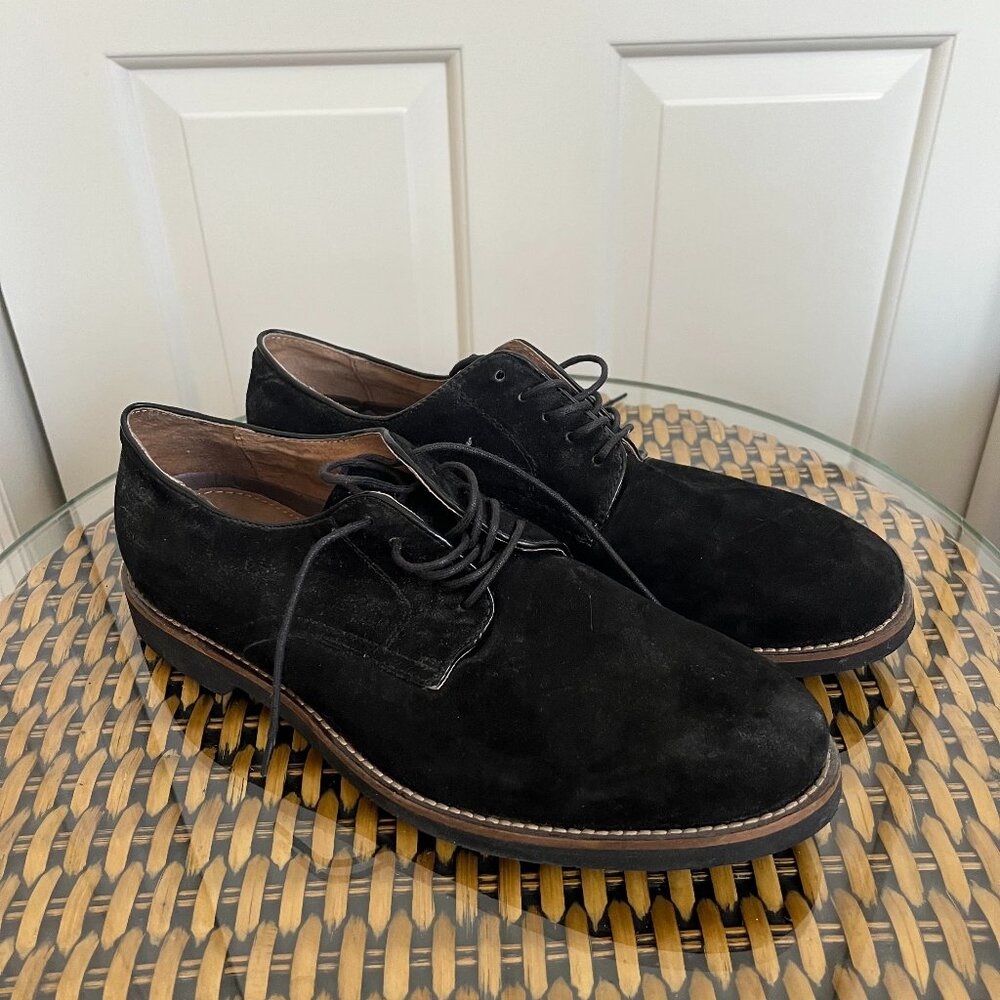 Black Suede Bass Oxford Dress Shoes Casual Formal Men's 12